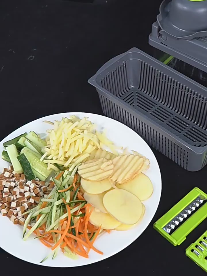 Cortador multifunções de Legumes 16 em 1 Mandolina de Cozinha Profissional