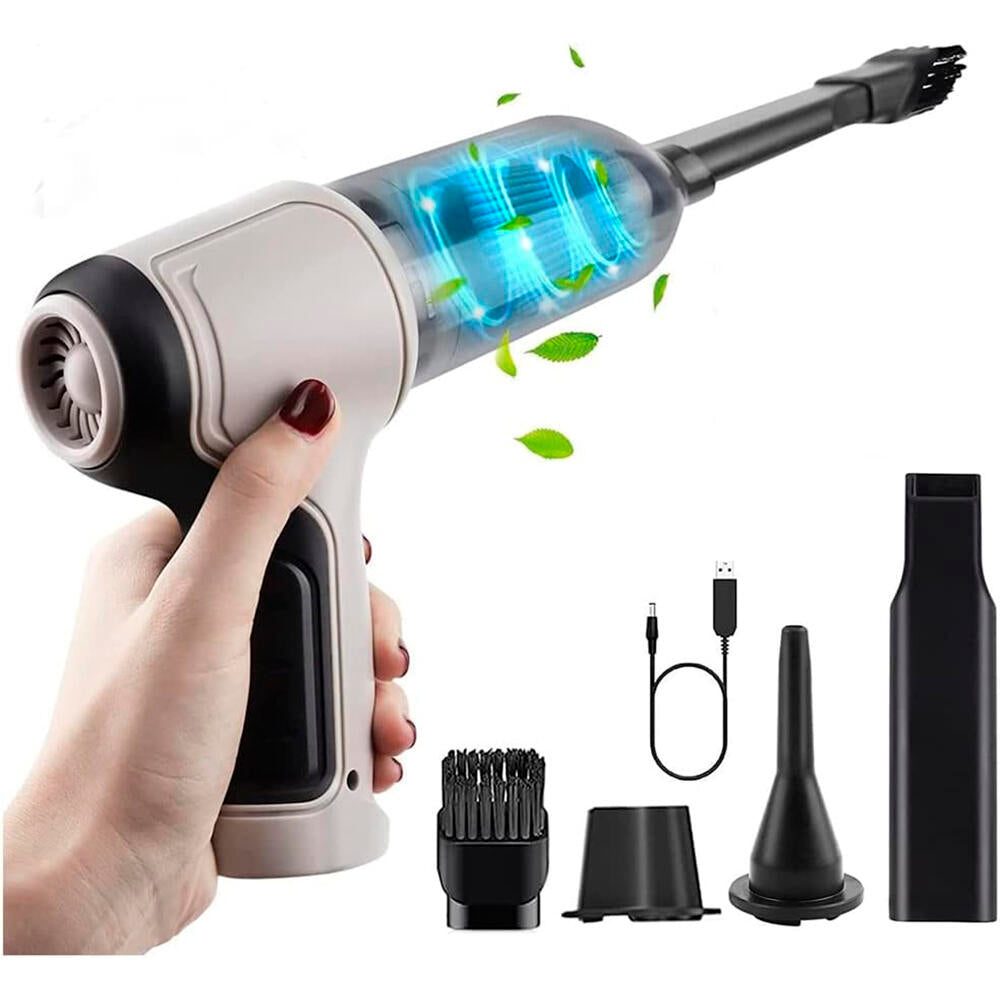 Aspiradora de Mano Inalámbrica 4 en 1 con Sopladora y Compresor, USB, para Hogar y Coche