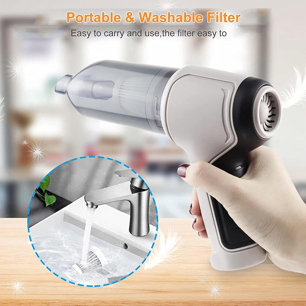 Aspiradora de Mano Inalámbrica 4 en 1 con Sopladora y Compresor, USB, para Hogar y Coche